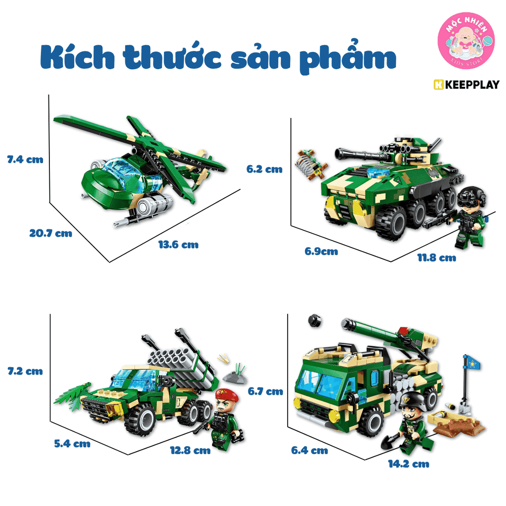 Đồ chơi lắp ráp, xếp hình Keepplay 25001 - Biệt đội vì hòa bình (896 chi tiết)
