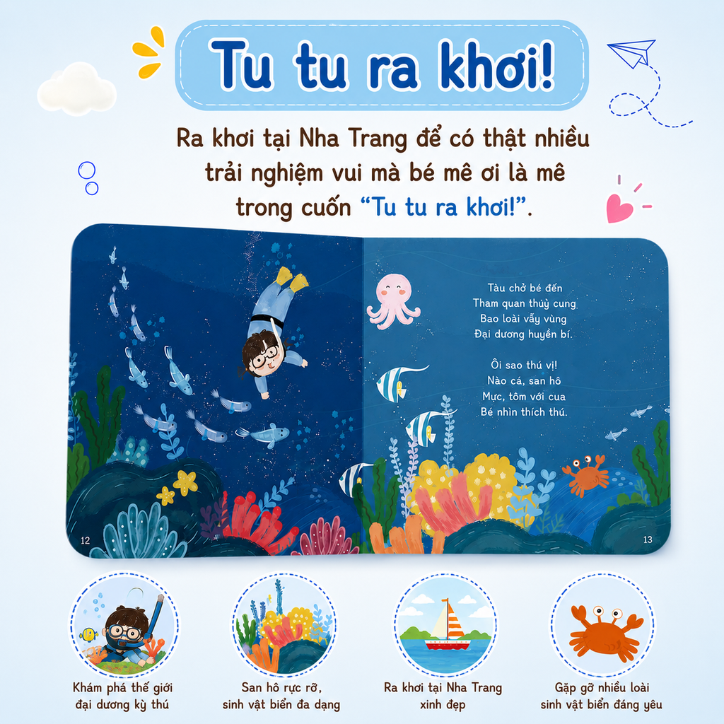 Sách thơ - Bộ Việt Nam quê mình 3 cuốn Bồi cứng tái bản cho bé 0-6 tuổi - Lionbooks