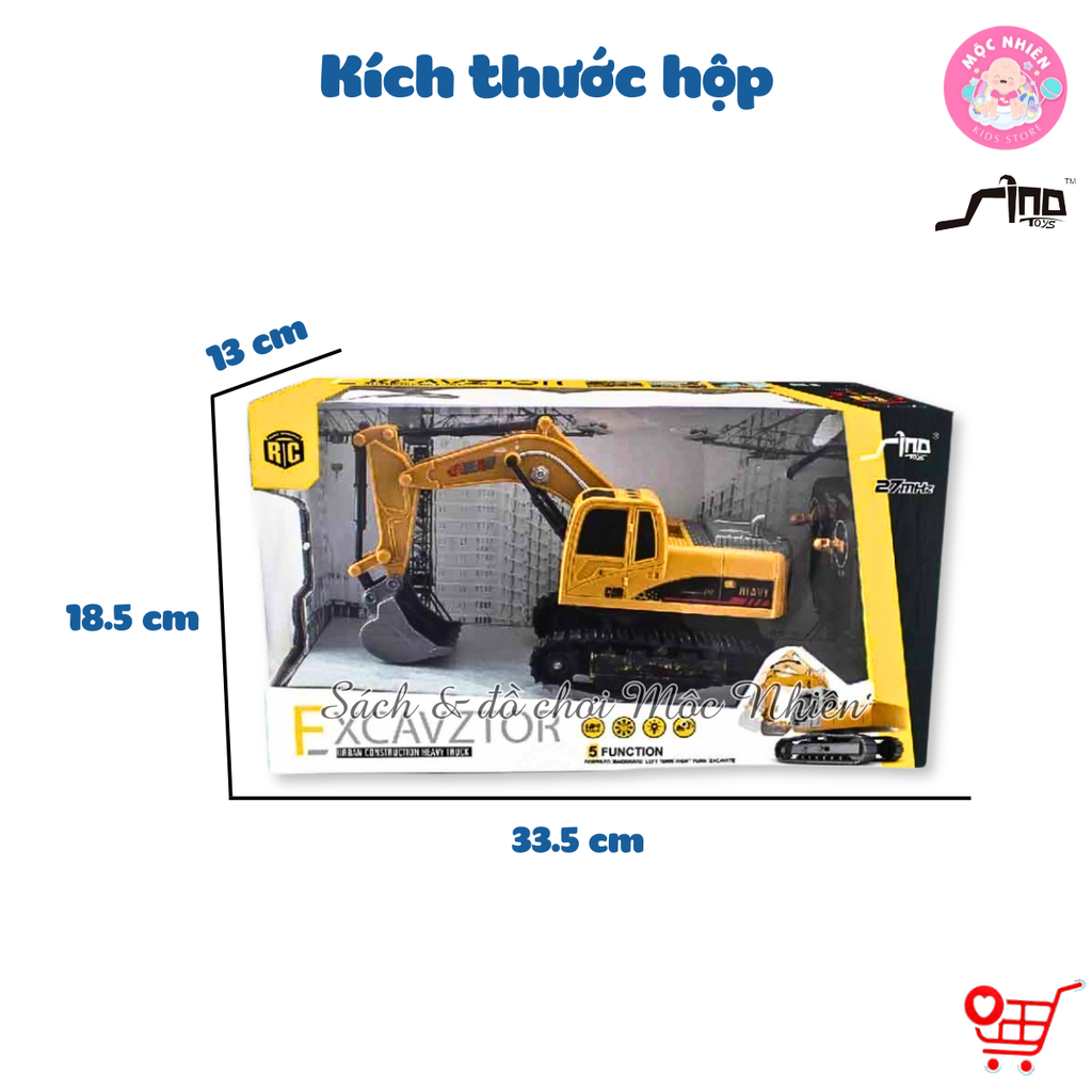 Đồ Chơi Xe Điều Khiển Tỷ Lệ 1:24 - Xe Máy Xúc 2 (Có Đèn) - SINO QH25-01