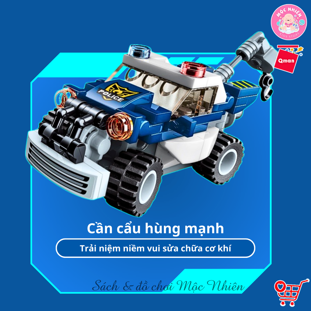 Đồ chơi lắp ráp kiểu lego Qman 41104 - Cảnh sát biến hình (453 mảnh ghép)