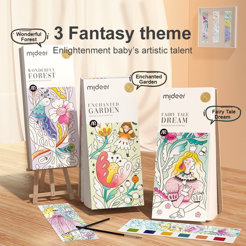 Đồ Chơi Tranh Tô Màu Nước Mideer Watercolor Painting - Dành cho bé từ 4 tuổi