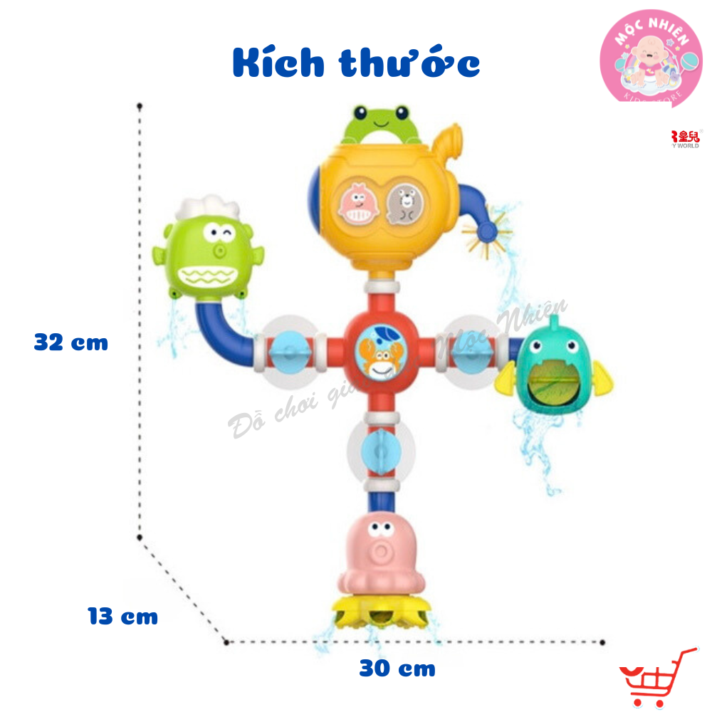Đồ Chơi Nhà Tắm HUANGER Water Toys HE8070 - Robot Động Vật Biển Phun Nước Cho Bé Từ 18 Tháng Tuổi