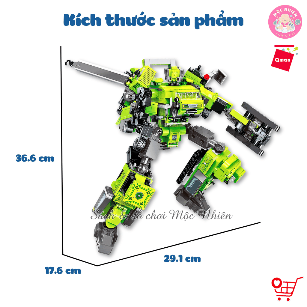 Đồ chơi lắp ráp Qman 41110 - Robot Kỹ sư (737 chi tiết) - Dành cho bé trai từ 6 tuổi