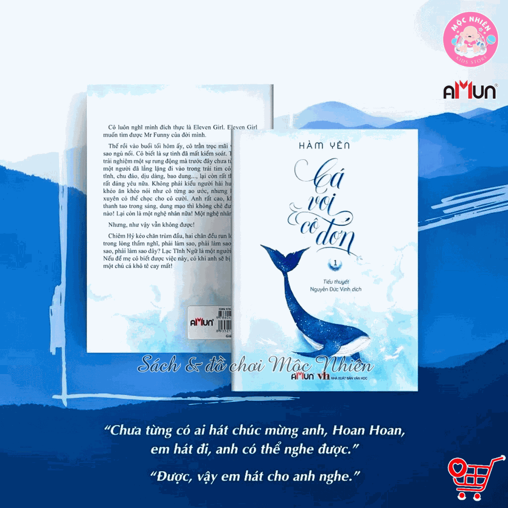 Sách Cá Voi Cô Đơn - Tiểu Thuyết Ngôn Tình Chữa Lành - Hàm Yên - Amun Đinh Tị
