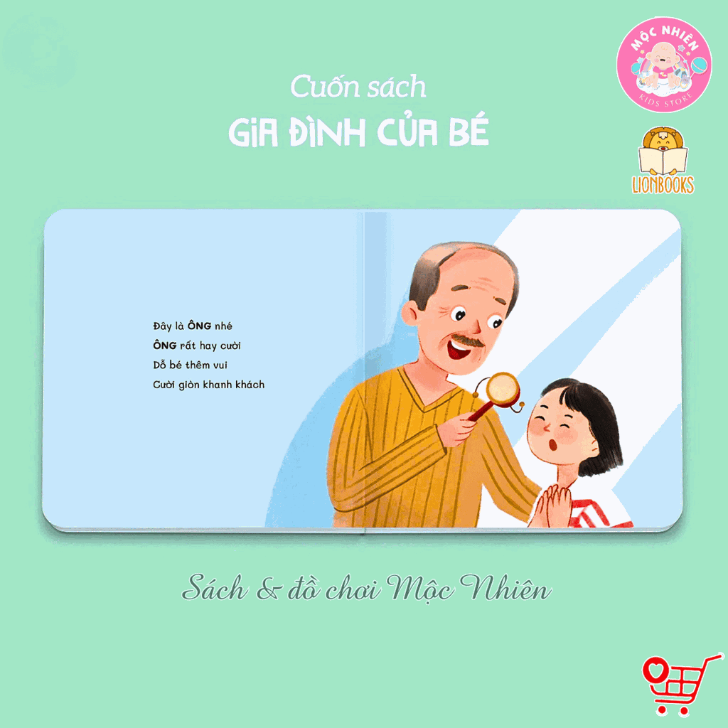 Bộ sách đầu tiên của bé 5 cuốn bồi cứng - Sách thơ cho bé sơ sinh, 0-6 tháng, 1 tuổi, em bé tập nói phát triển vốn từ - Lionbooks