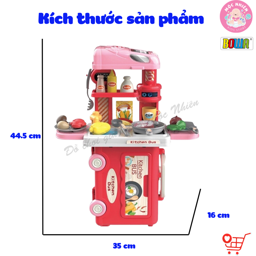 Đồ chơi nhập vai Bowa 8075 - Xe buýt nhà bếp 32 chi tiết