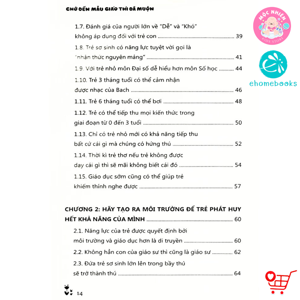 Sách làm cha mẹ - Chờ đến mẫu giáo thì đã muộn - Ehomebooks (Tủ sách người mẹ tốt)