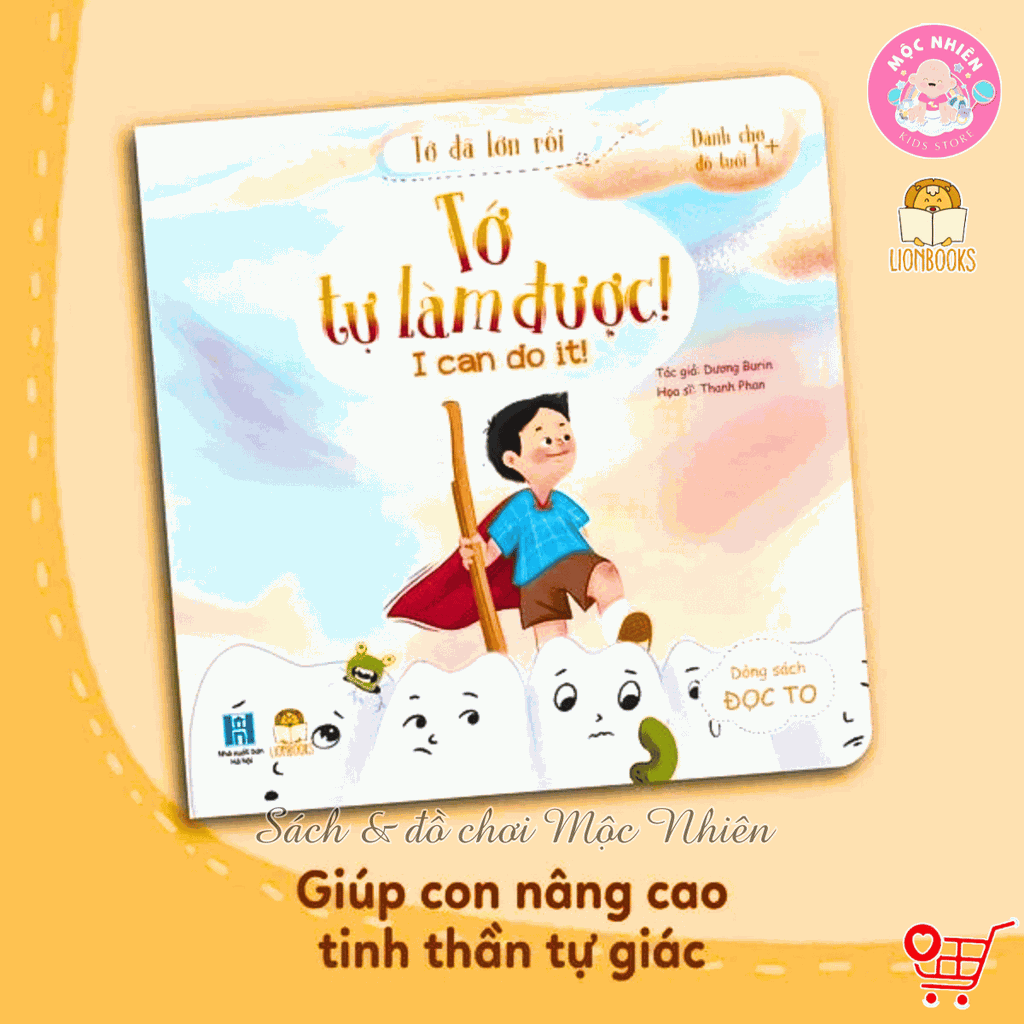 Bộ 03 cuốn sách song ngữ Anh Việt - Tớ đã lớn rồi - Lionbooks