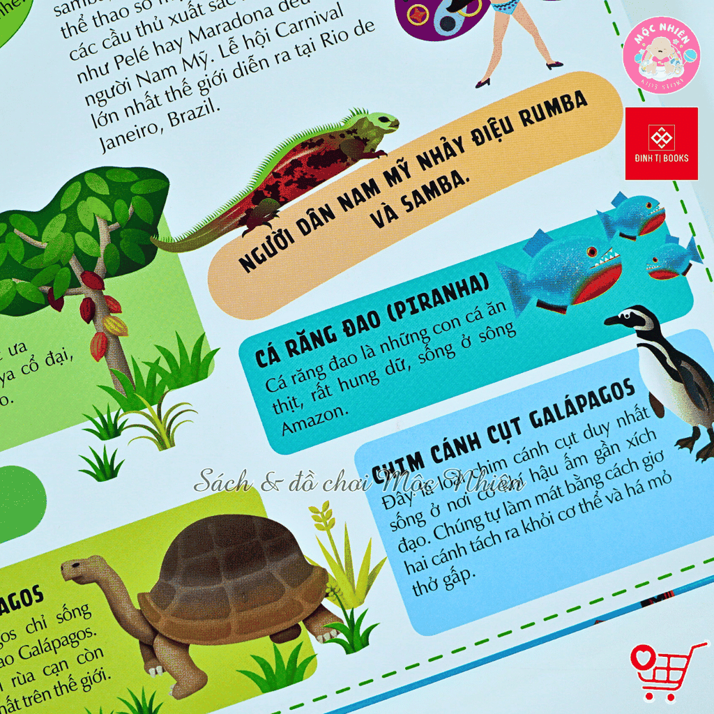 Sách Atlas Thế Giới – Khám Phá Các Châu Lục và Đại Dương – Đinh Tị Books