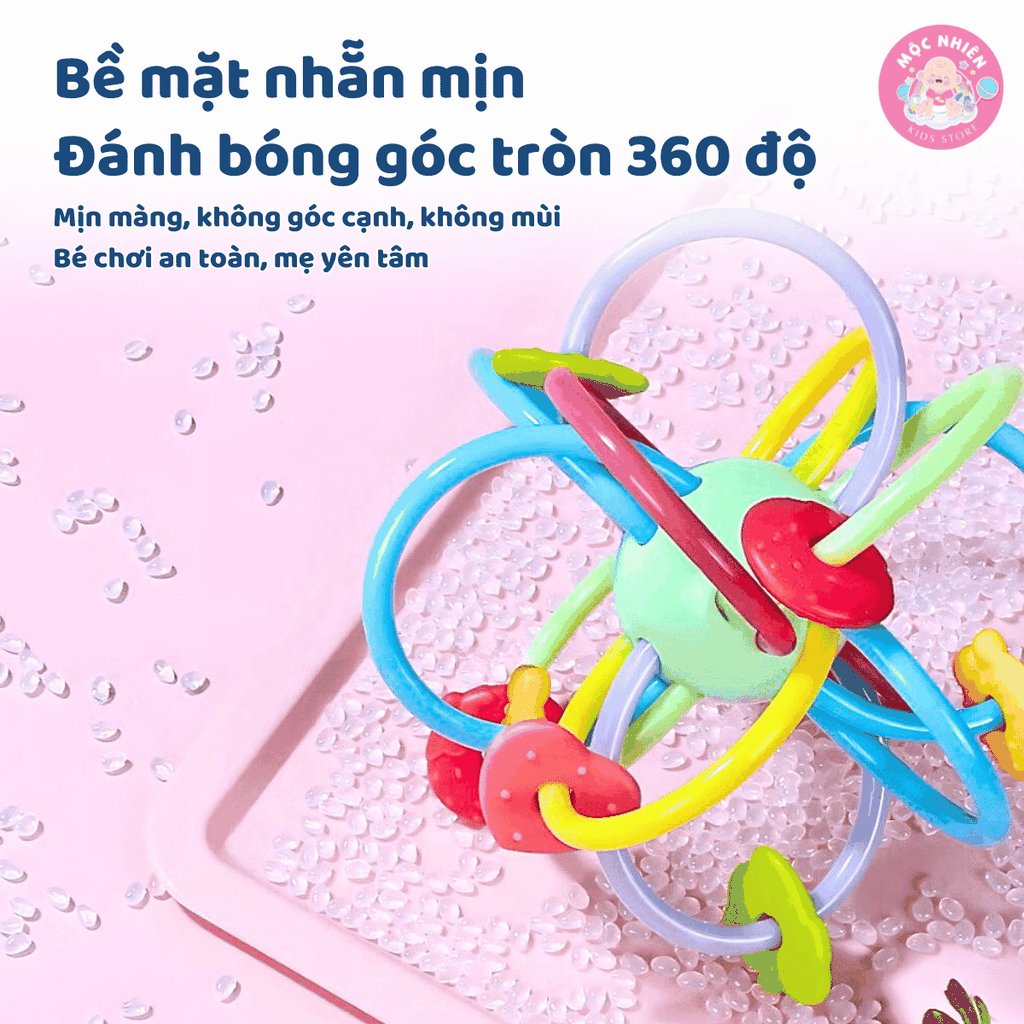 Đồ chơi lục lạc gặm nướu silicone cho bé sơ sinh - Goodway - G205