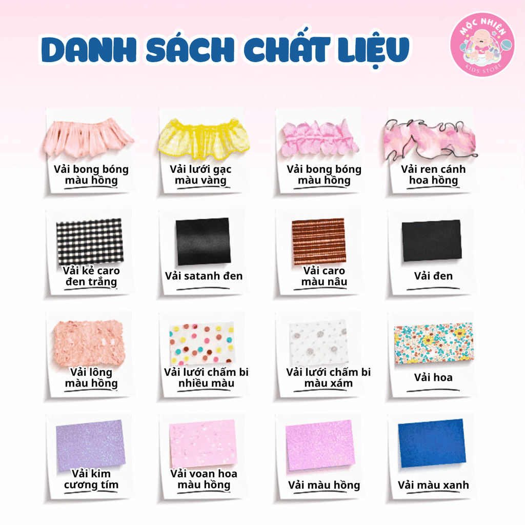 Sổ tay thiết kế thời trang Mideer kèm vải - Đồ chơi cho bé gái Dress-up Fashion Guide MD2348