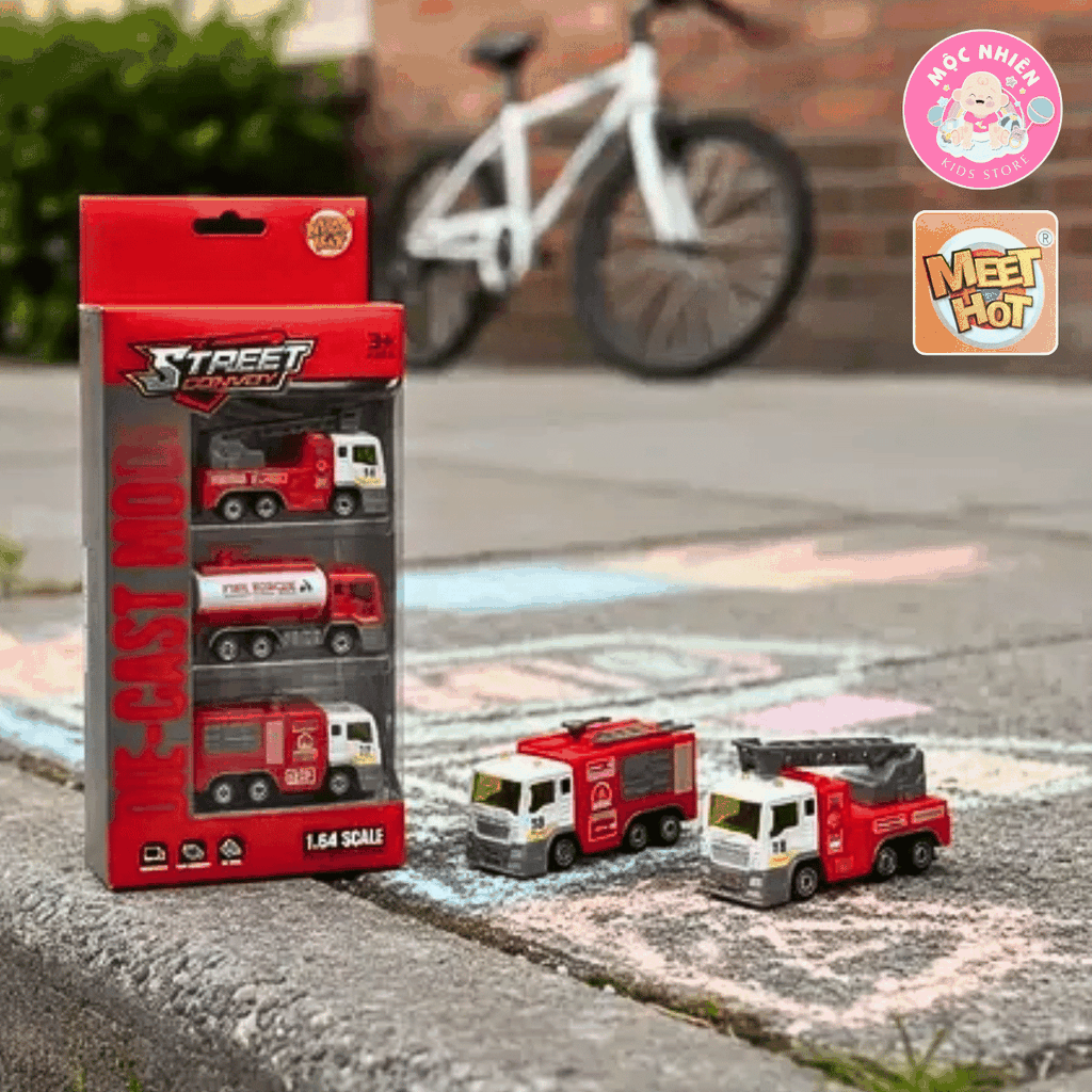 Đồ chơi mô hình MEET HOT MH-261 - Bộ 3 xe cứu hỏa