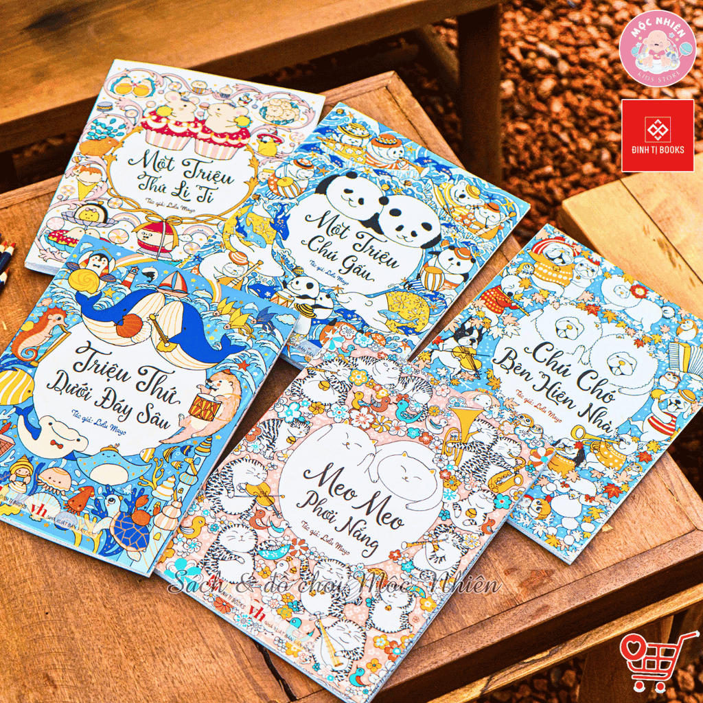 Sách tô màu Một triệu của Lulu Mayo (cuốn sách mang phong cách kỳ lạ, thú vị nhất) - Đinh Tị Books