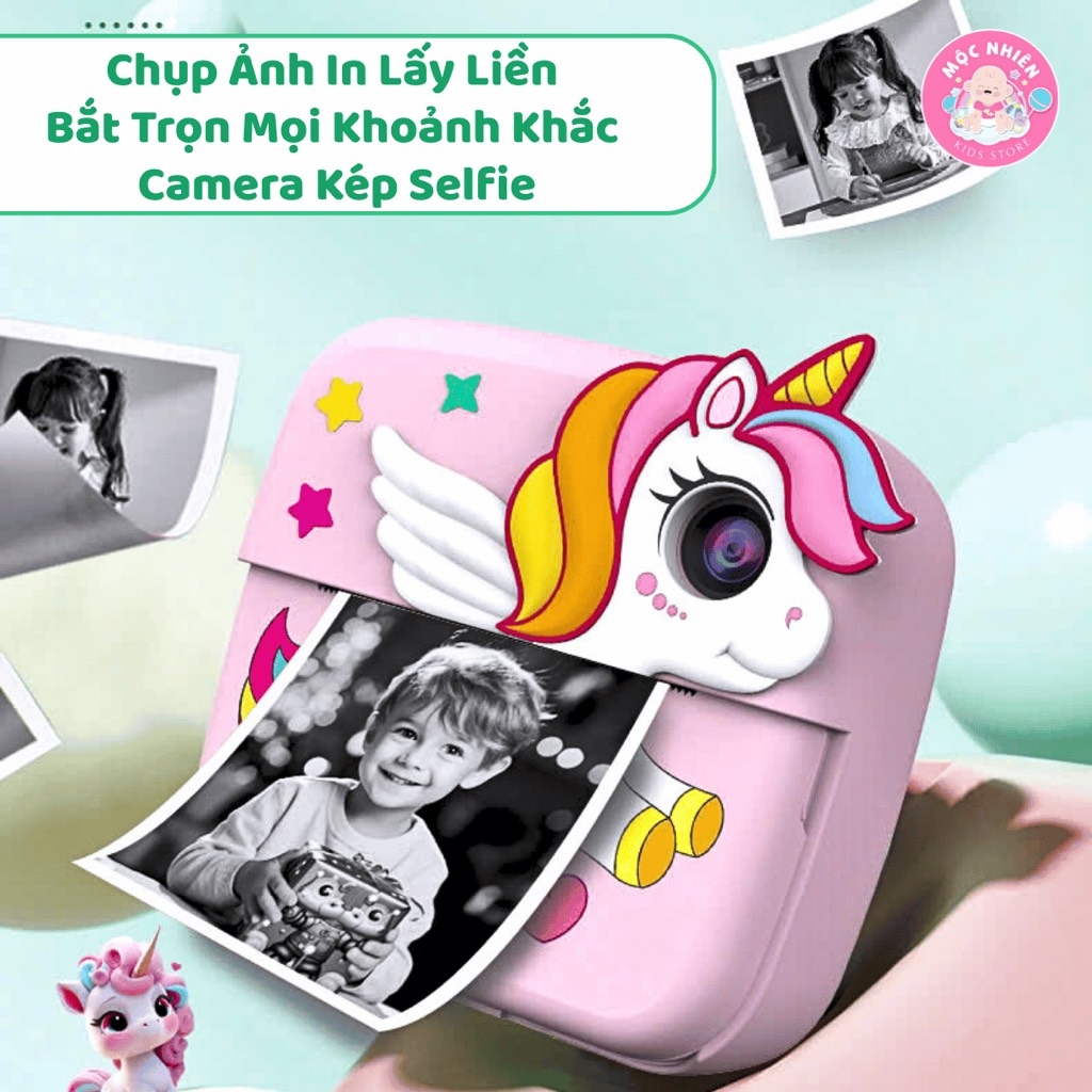 Máy chụp hình in ảnh lấy liền - Máy ảnh kỹ thuật số tự in cho bé (Instant Print Camera)