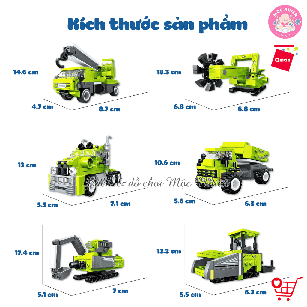 Đồ chơi lắp ráp Qman 41110 - Robot Kỹ sư (737 chi tiết) - Dành cho bé trai từ 6 tuổi
