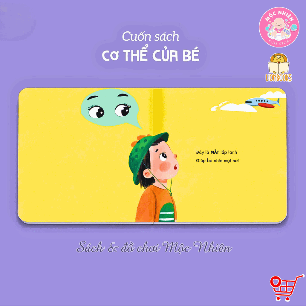 Bộ sách đầu tiên của bé 5 cuốn bồi cứng - Sách thơ cho bé sơ sinh, 0-6 tháng, 1 tuổi, em bé tập nói phát triển vốn từ - Lionbooks