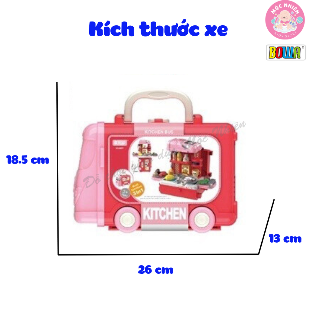 Đồ chơi nhập vai Bowa 8075 - Xe buýt nhà bếp 32 chi tiết