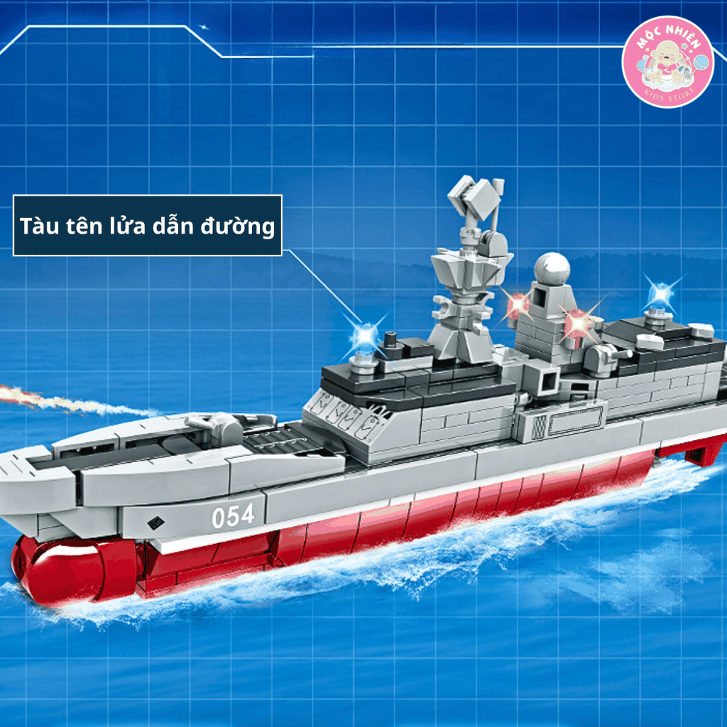 Đồ chơi lắp ráp Woma C0666 - Tàu bảo hộ biến hình (337 mảnh ghép)