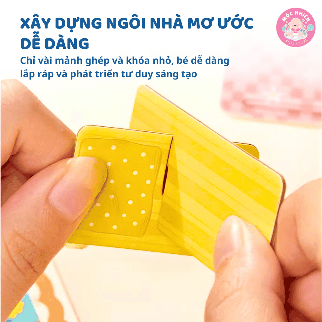 Đồ chơi lắp ráp Mô hình nhà búp bê biệt thự Mideer - Creative 3D Villa