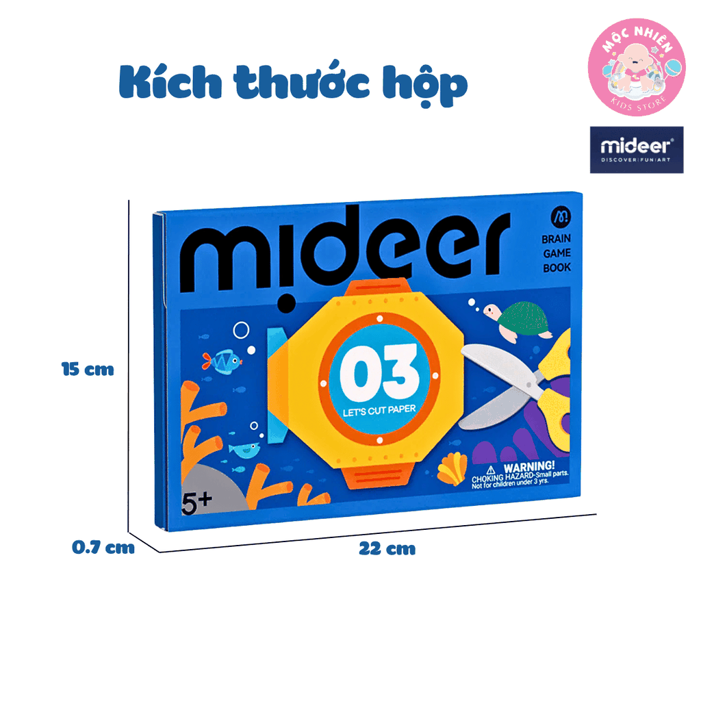 Mideer Lets Cut Paper 03 Cấp Độ (CẤP ĐỘ 2 MIDDLE) - Đồ Chơi Thủ Công Cắt Giấy Tạo Hình Sáng Tạo Cho Bé từ 4 tuổi