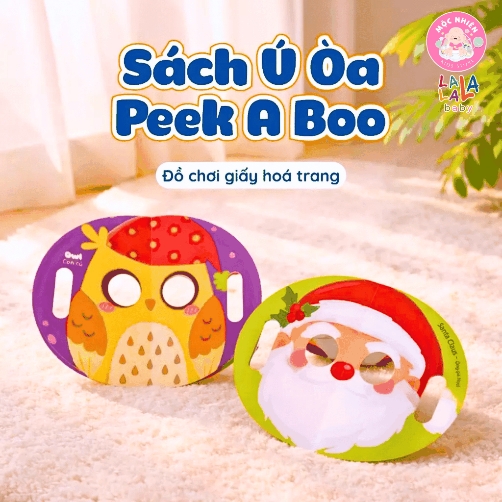 Sách giấy Peek a boo ú oà Ai đây nhỉ thú vị - kích thích trí tưởng tượng phát triển khả năng ghi nhớ Lalala baby