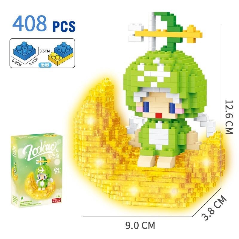 Lego mini 3D - 12 cung hoàng đạo - Có phát sáng