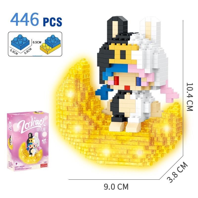 Lego mini 3D - 12 cung hoàng đạo - Có phát sáng