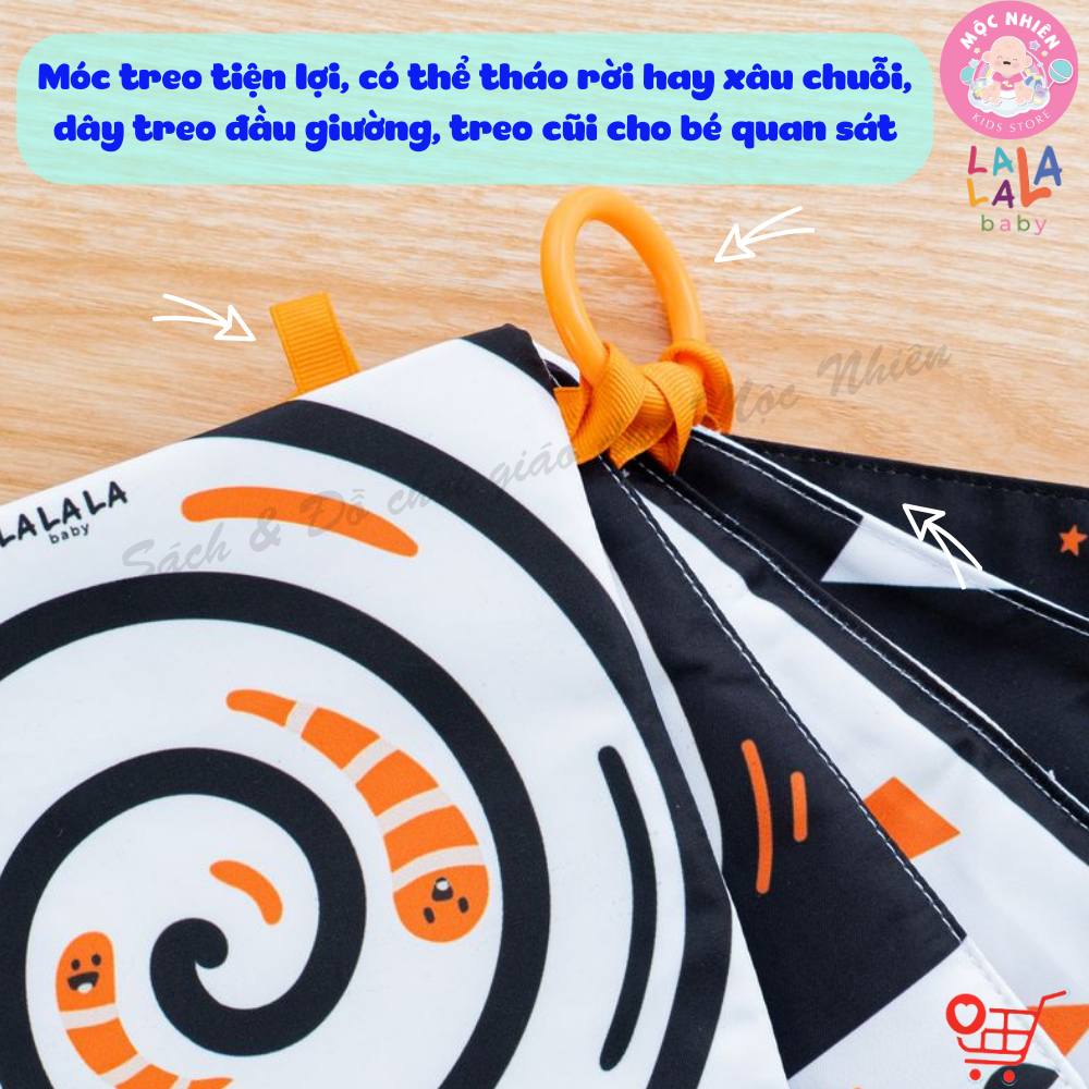 Đồ chơi 5 chất liệu phát triển thị giác, xúc xắc, thính giác - Lalala Baby