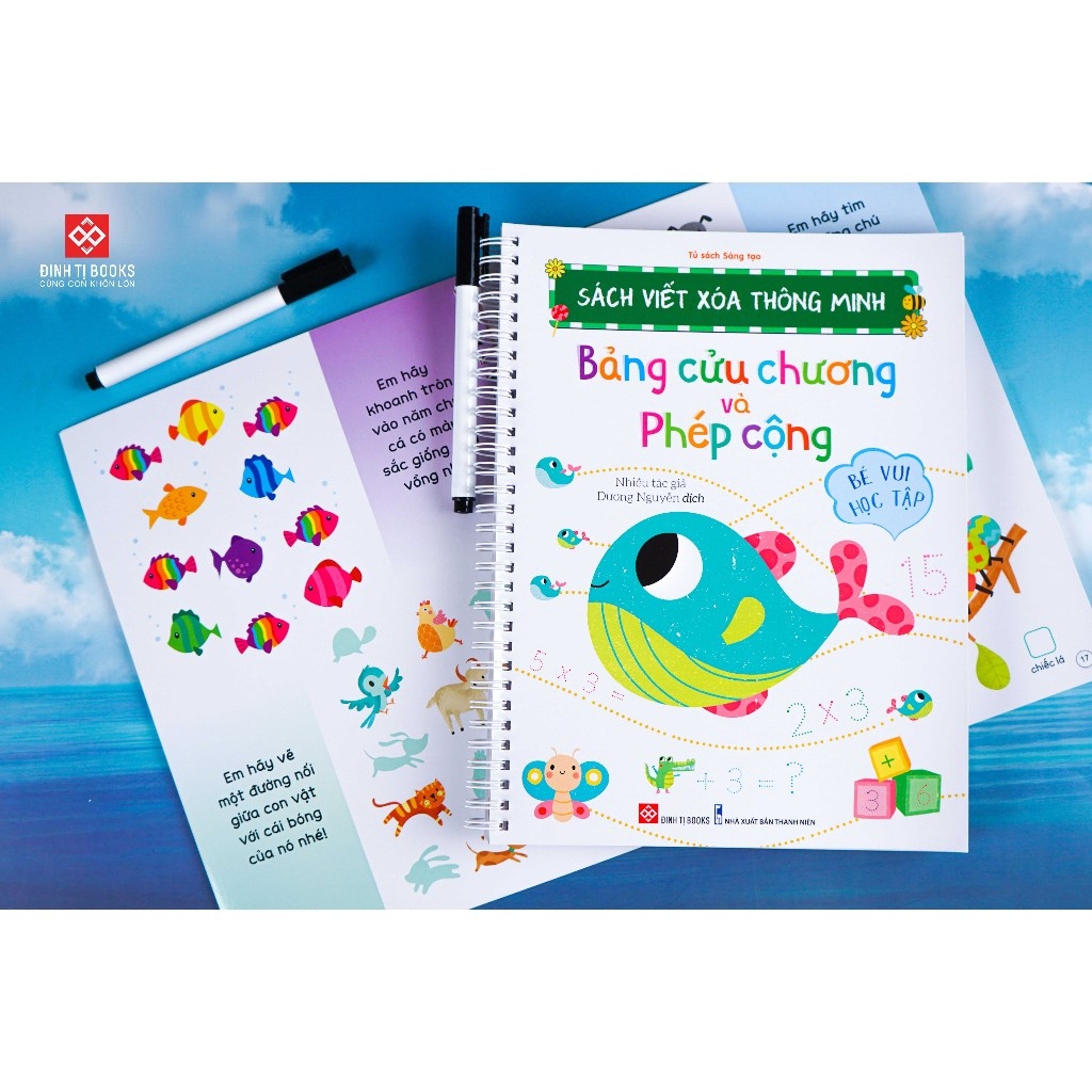 Sách viết xóa thông minh cho bé từ 4-7 tuổi - Đinh Tị Books