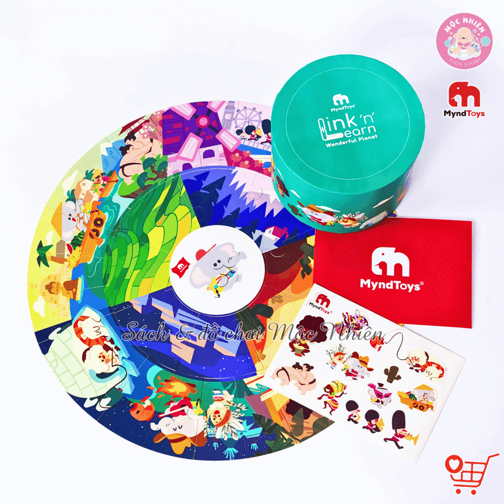 Đồ chơi xếp hình puzzle Myndtoys - Link ‘n’ Learn – Wonderful Planet dành cho bé từ 3,5 tuổi
