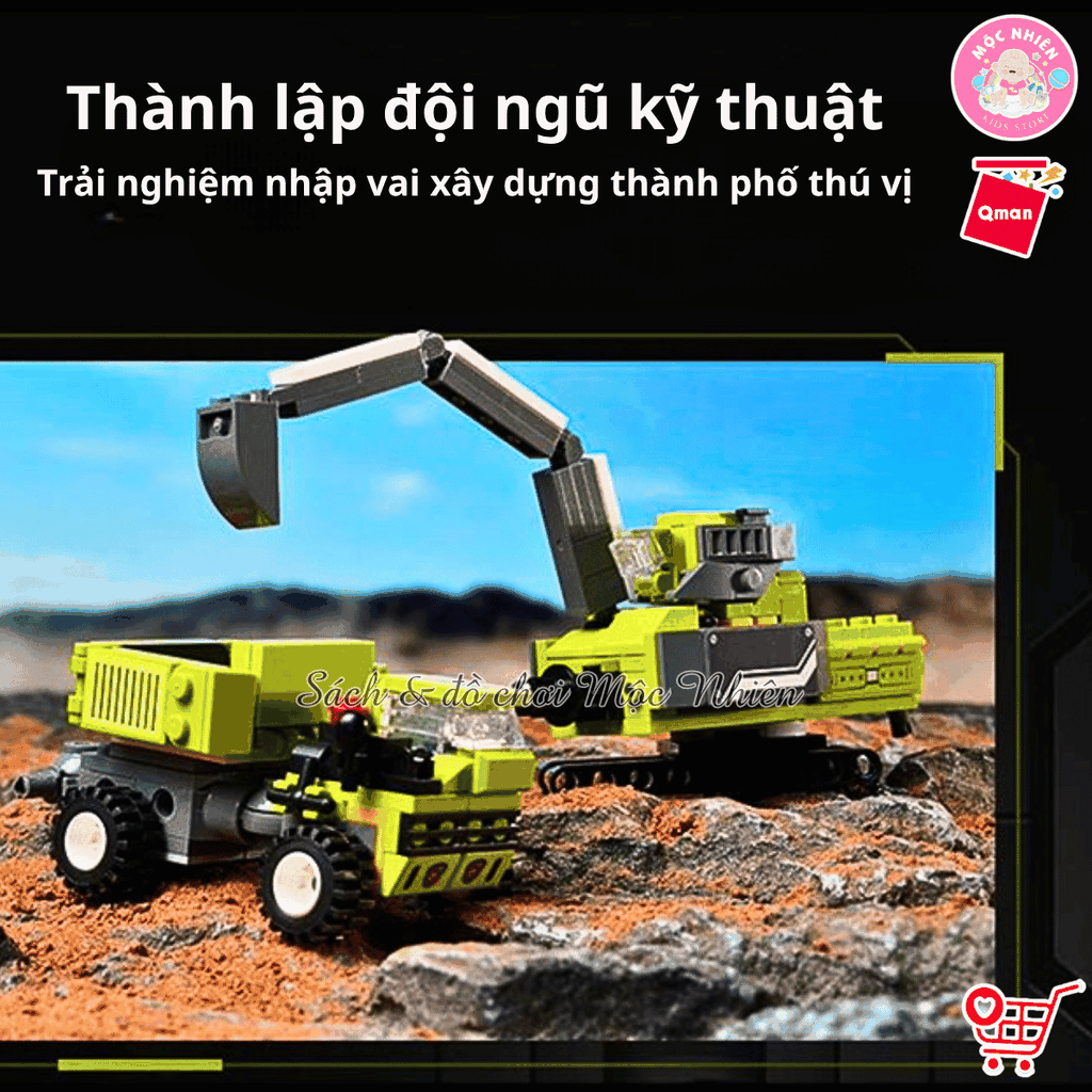 Đồ chơi lắp ráp Qman 41110 - Robot Kỹ sư (737 chi tiết) - Dành cho bé trai từ 6 tuổi