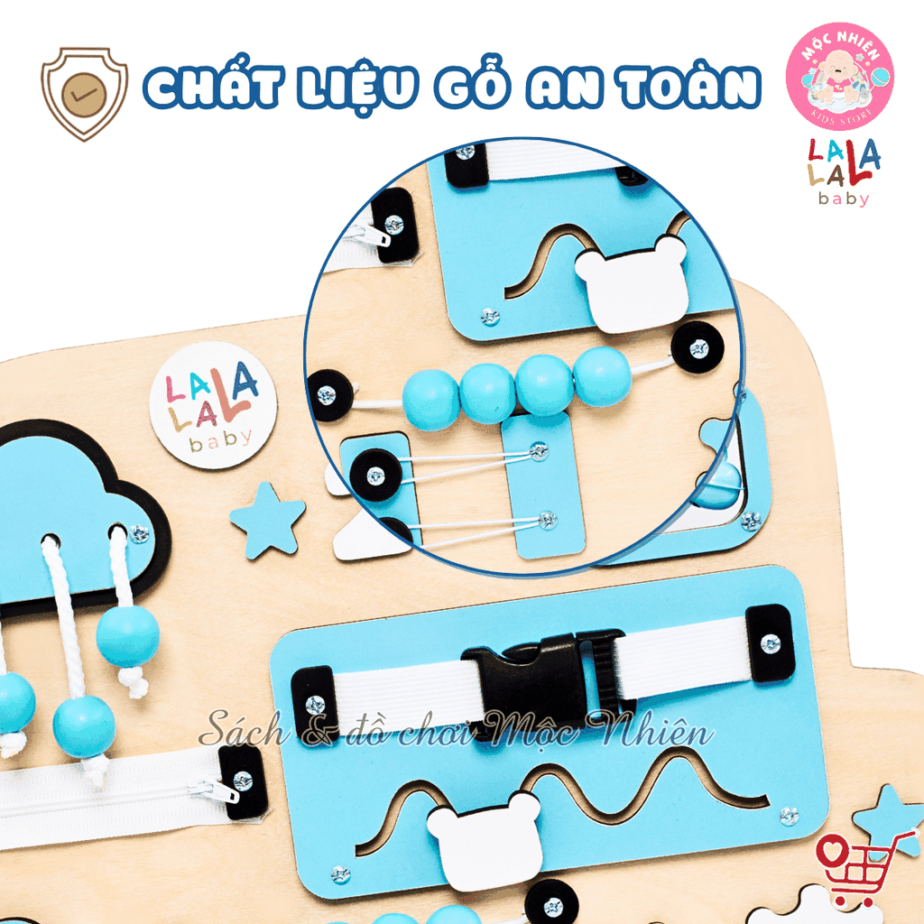 Bảng bận rộn Busy board mới 2025 rèn luyện vận động tinh Lalala baby