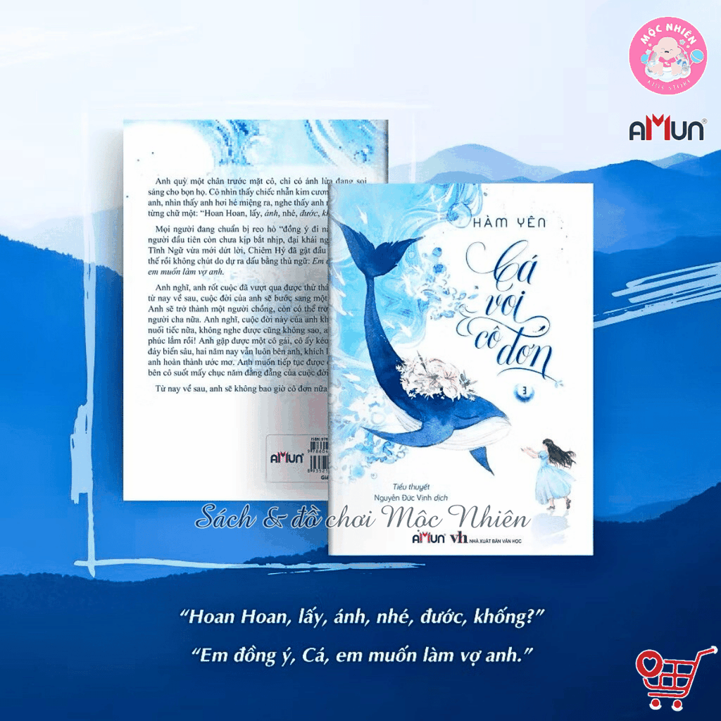 Sách Cá Voi Cô Đơn - Tiểu Thuyết Ngôn Tình Chữa Lành - Hàm Yên - Amun Đinh Tị