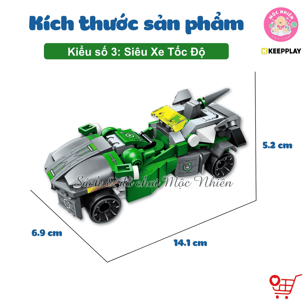 Đồ chơi lắp ráp xếp hình Keepplay 42115 - Robot xanh biến hình