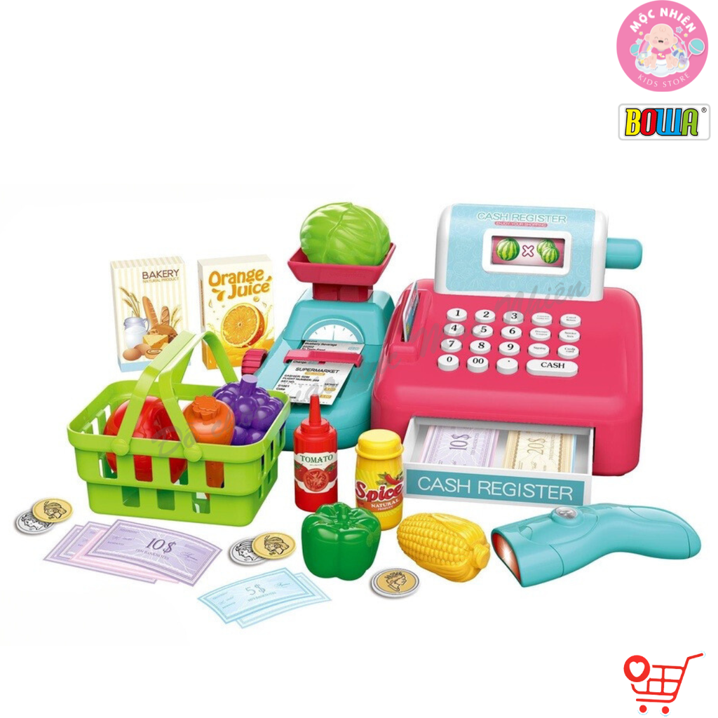 Đồ chơi nhập vai Bowa 8352A - Quầy thanh toán 15 món - Dành cho bé từ 3 tuổi