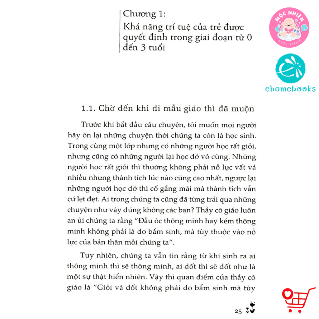 Sách làm cha mẹ - Chờ đến mẫu giáo thì đã muộn - Ehomebooks (Tủ sách người mẹ tốt)