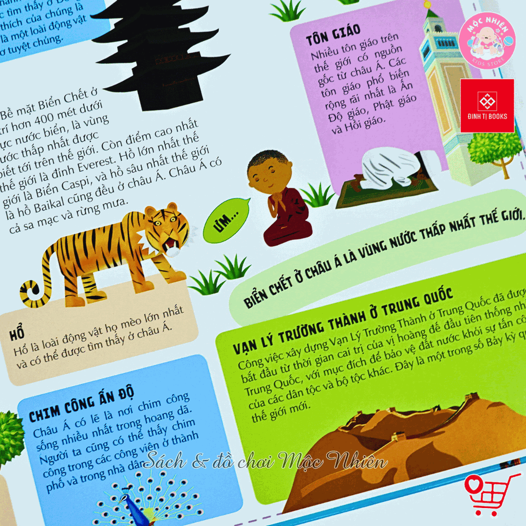 Sách Atlas Thế Giới – Khám Phá Các Châu Lục và Đại Dương – Đinh Tị Books