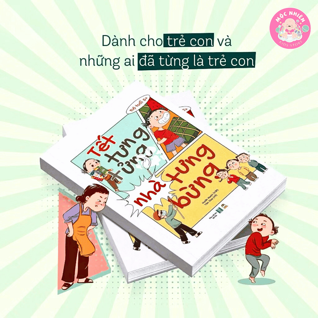 Hộp quà Tết tưng bừng cho bé độ tuổi 5+ gồm sách và set đồ chơi dân gian Ô ăn quan