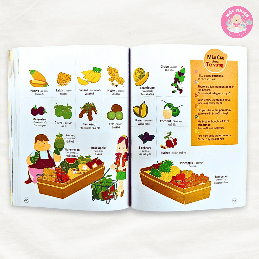 Sách - 4000 từ vựng và mẫu câu tiếng Anh thiết yếu cho trẻ em - Song ngữ Việt Anh cho trẻ từ 4 tuổi - Đinh Tị Books