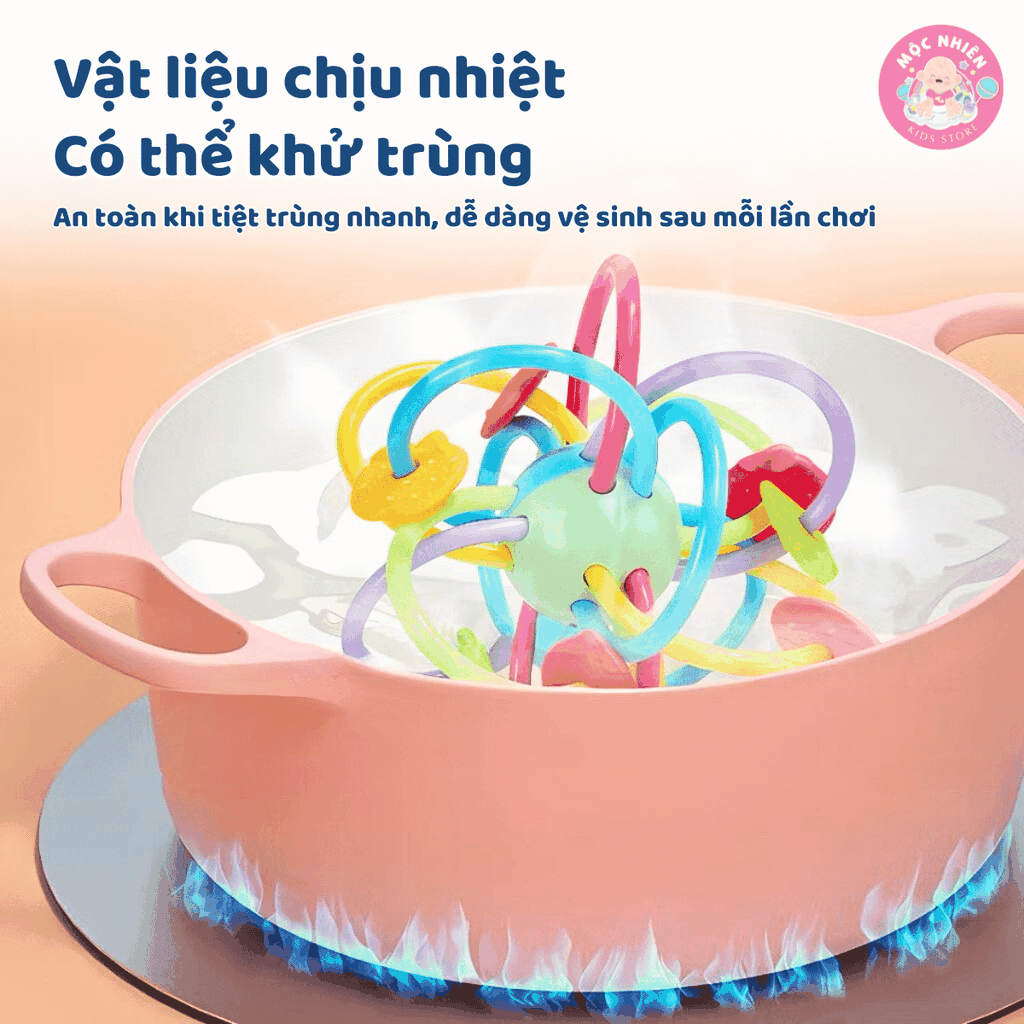 Đồ chơi lục lạc gặm nướu silicone cho bé sơ sinh - Goodway - G205