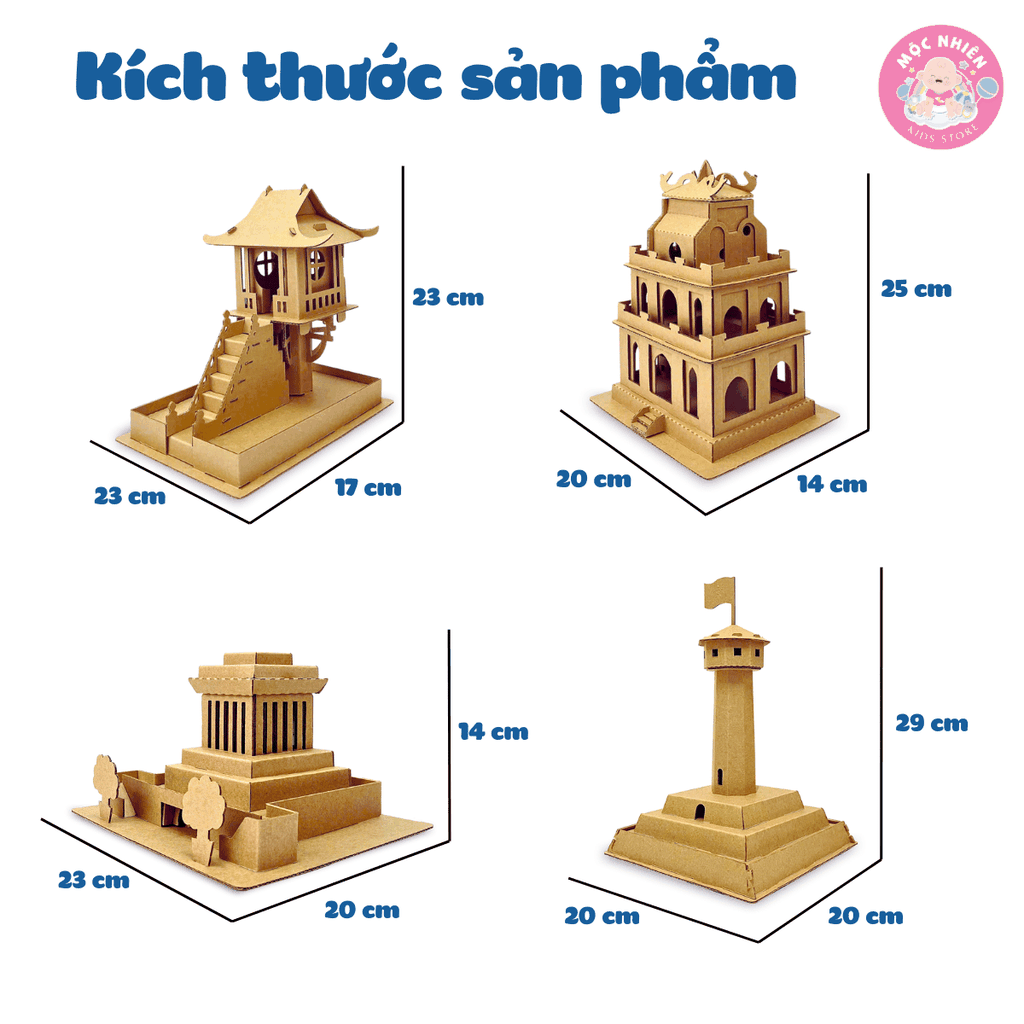 Đồ chơi giấy từ bìa carton cao cấp - Mô hình lắp ráp địa danh Việt Nam (Nhiều mẫu) - Magix