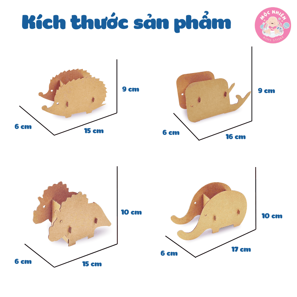 Đồ chơi giấy từ bìa carton cao cấp - Hộp đựng bút và kệ điện thoại - Nhiều mẫu - Hộp đựng bút để bàn hình thú Magix