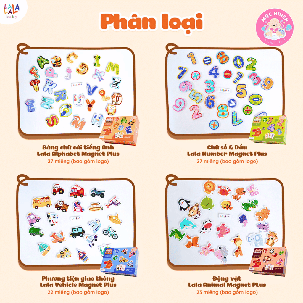 Đồ chơi nam châm Lala Magnet Plus hỗ trợ phát triển khả năng tư duy, Nâng cấp trải nghiệm học tập - Lalala baby