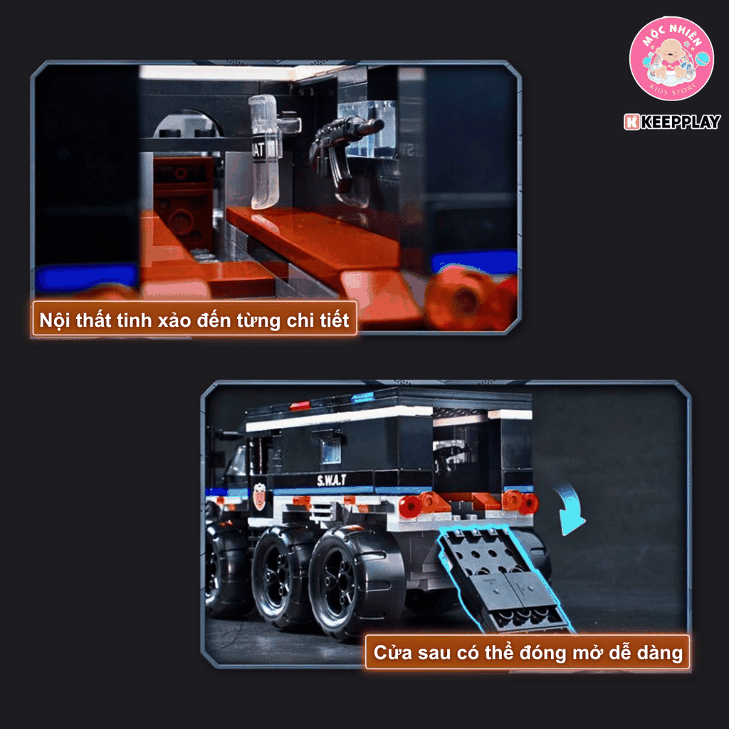 Đồ chơi lắp ráp xếp hình Keepplay 11023 - Đội đặc nhiệm chống khủng bố (364 chi tiết)