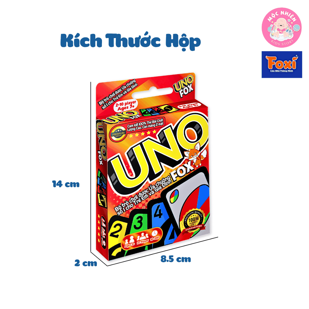 Bộ bài Boardgame - Uno Fox hiệu Foxi - UNO cao cấp-trò chơi thẻ bài siêu hay cuốn hút-gắn kết bạn bè gia đình