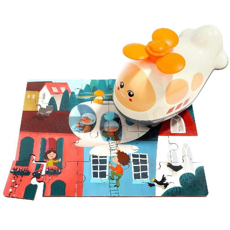 Đồ Chơi Xếp Hình Puzzle Gỗ Kèm Mô Hình Xe 2in1 TOPBRIGHT - Dành Cho Bé Từ 3 Tuổi