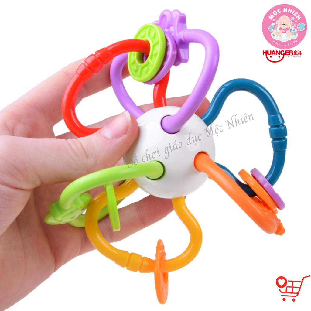 Đồ Chơi Gặm Nướu HUANGER HE0190 Molars Rattle - Quả Bóng Lục Lạc Cho Bé Sơ Sinh