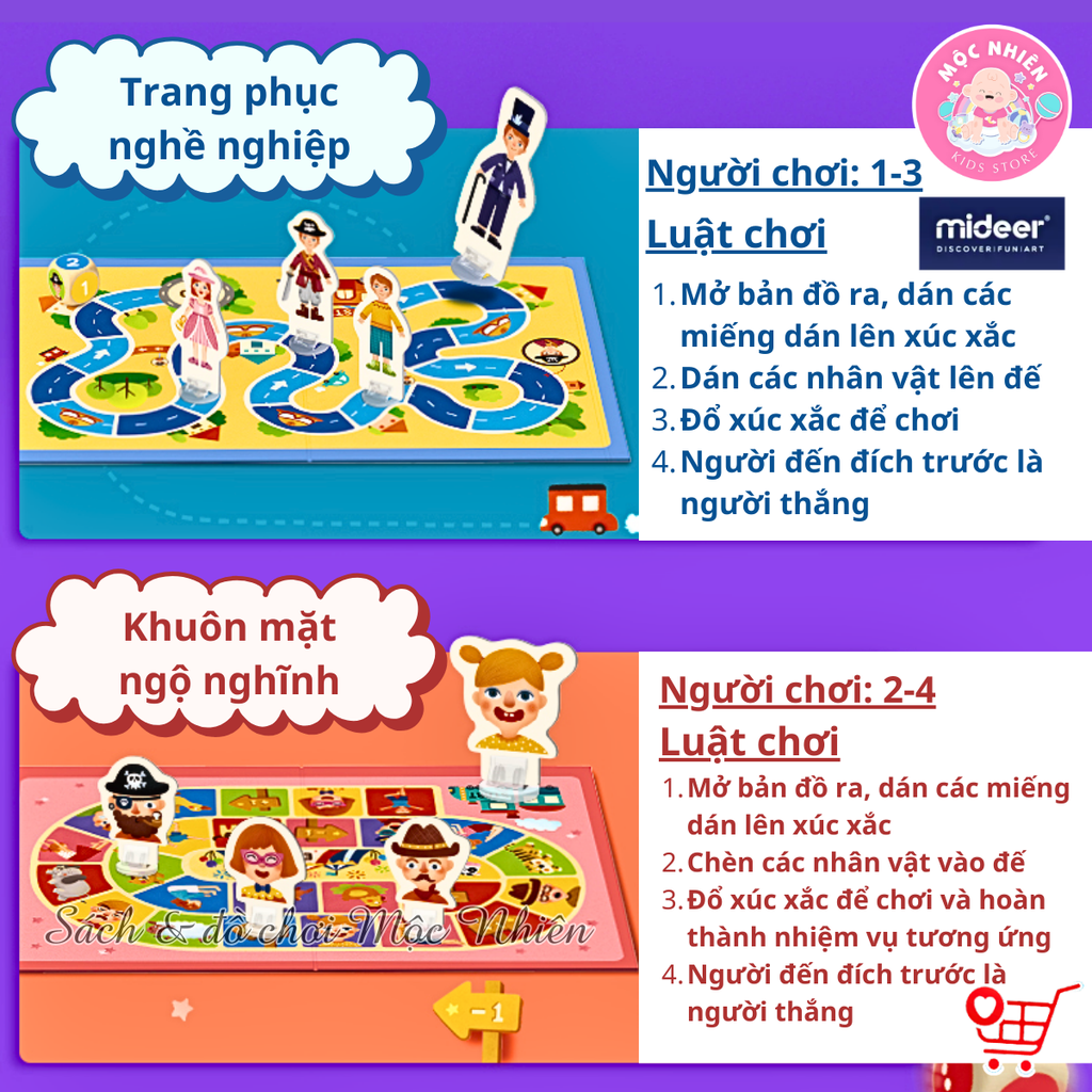Đồ Chơi Ghép Hình Nam Châm Sáng Tạo Phiên Bản Mới Bao Gồm Trò Chơi BoardGame - Mideer Magnets Toys