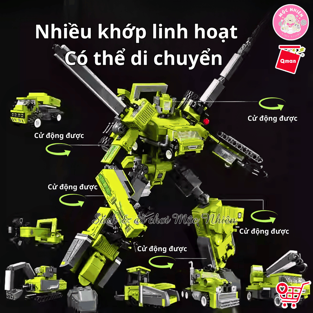 Đồ chơi lắp ráp Qman 41110 - Robot Kỹ sư (737 chi tiết) - Dành cho bé trai từ 6 tuổi