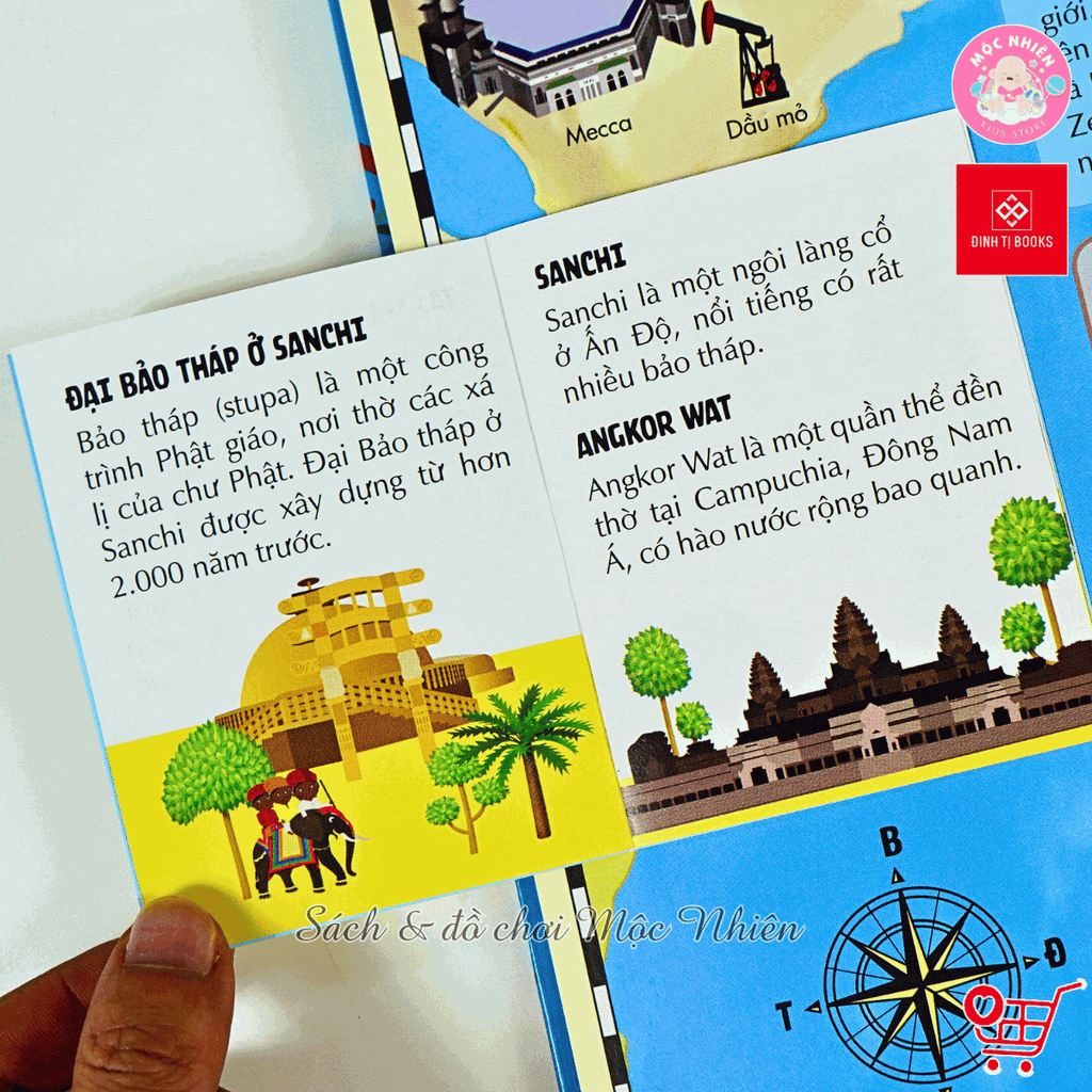 Sách Atlas Thế Giới – Khám Phá Các Châu Lục và Đại Dương – Đinh Tị Books